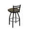 Holland Bar Stool Co 25" Low Back Swivel Counter Stool, Black Wrinkle, Graph Cork Seat 41125BW017 - alternate 4